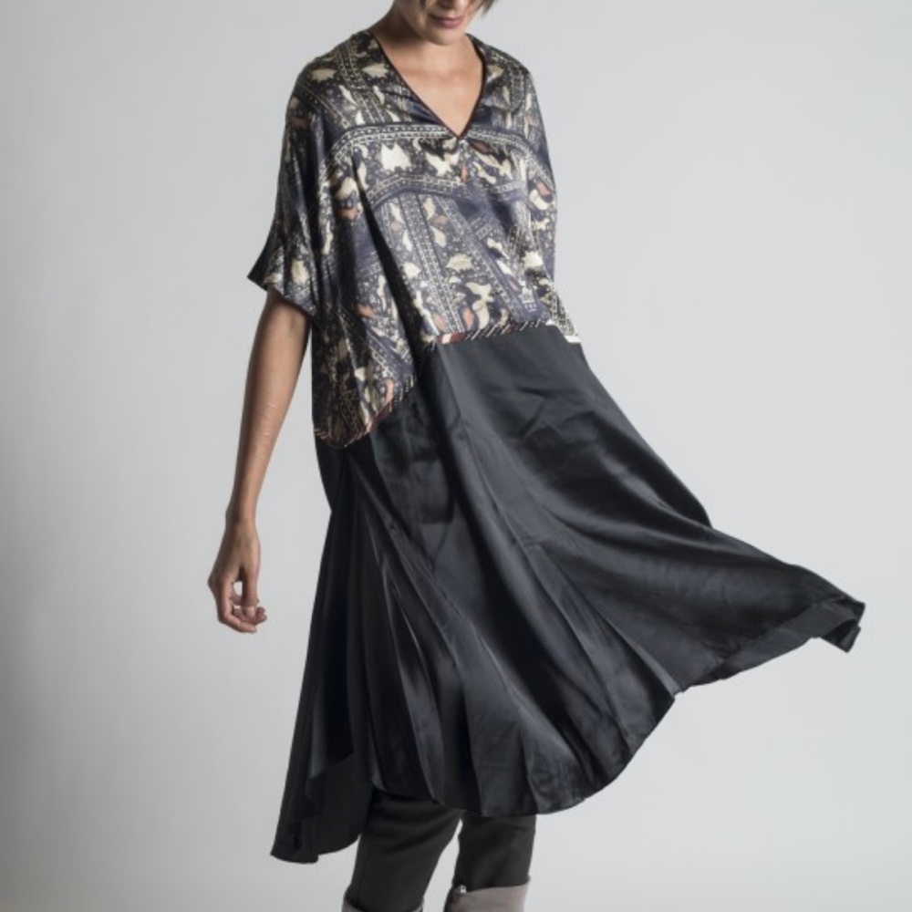 Gary Graham Zanzibar Byzantine silk tunic dress (US8)